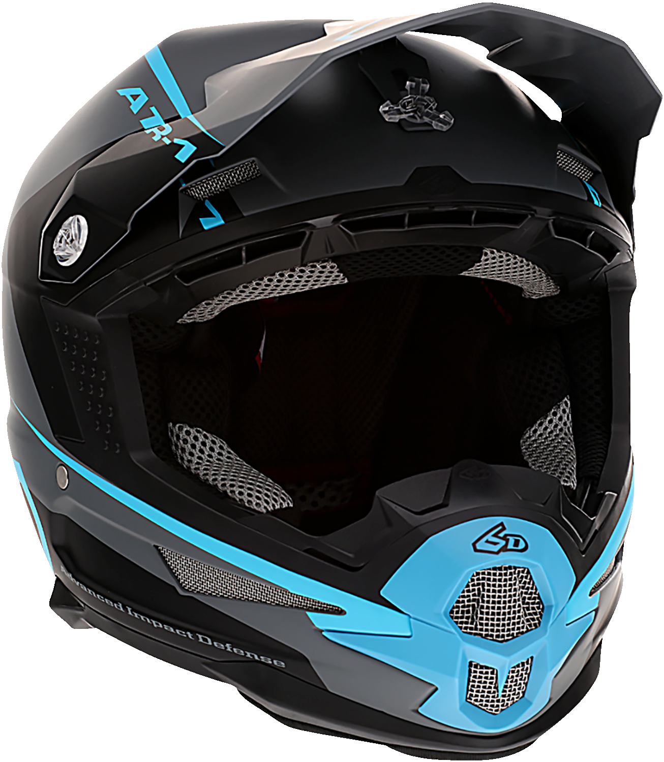 6D ATR-1 Helmet - Stealth - Cyan - Medium 10-4626
