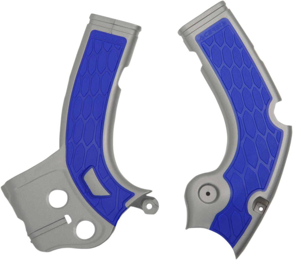 ACERBIS X-Grip Frame Guards - Silver/Blue 2640271404