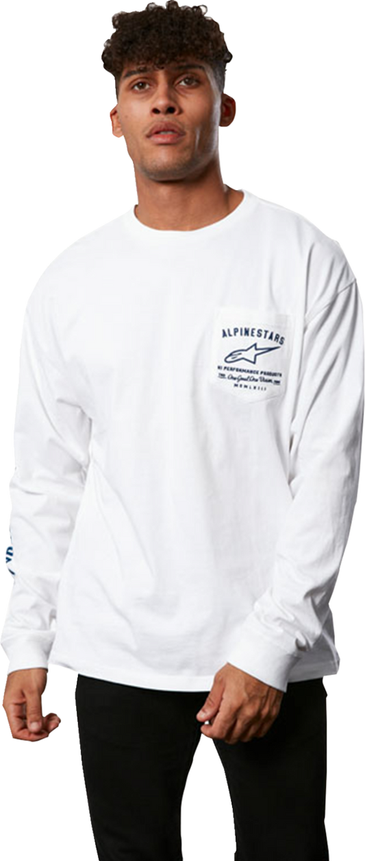 ALPINESTARS REP Long-Sleeve T-Shirt - White - Medium 12337140020M
