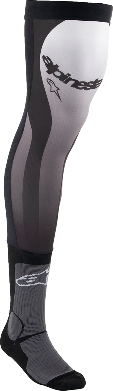 ALPINESTARS Knee Brace Socks - Black/White - Small/Medium 4701324-12-S/M