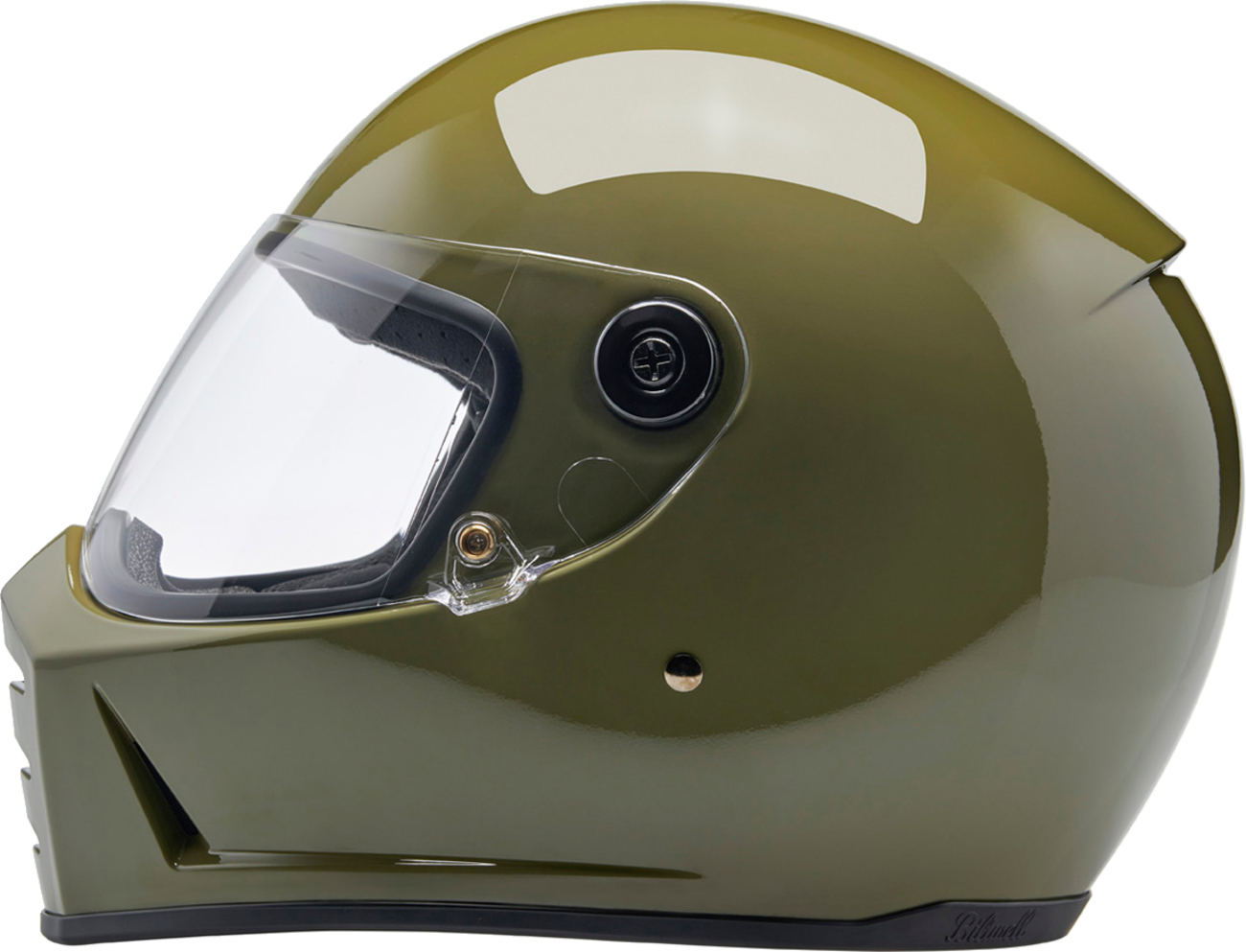 BILTWELL Lane Splitter Helmet - Gloss Olive Green - Medium 1004-154-503