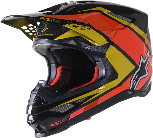 ALPINESTARS Supertech M10 Helmet - Meta 2 - MIPS® - Black/Yellow/Orange - Medium 8300422-1549-MD