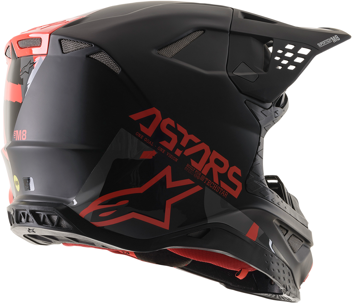 ALPINESTARS Supertech M8 Helmet - Echo - MIPS® - Black/Red/Gloss - Large 8302621-1116-LG