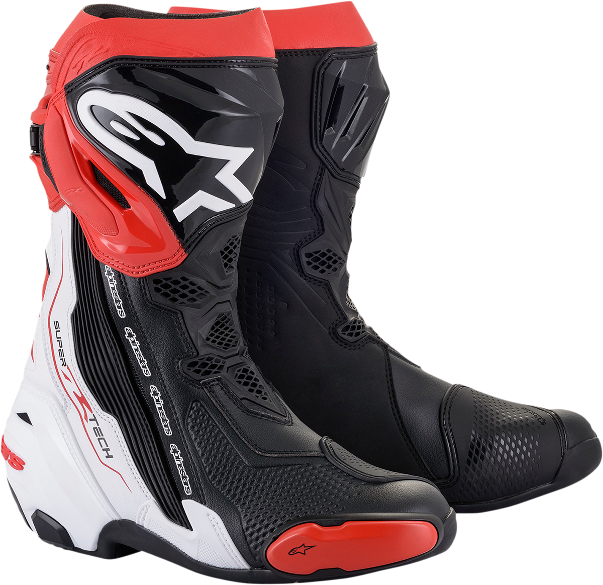 ALPINESTARS Supertech R Boots - Black/White/Red - US 8 / EU 42 2220021-123-42