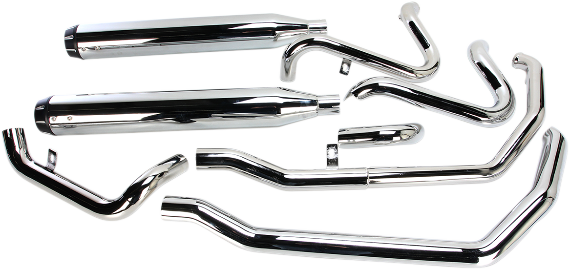 BASSANI XHAUST Down Under Exhaust - Chrome - Straight Can 1F76R