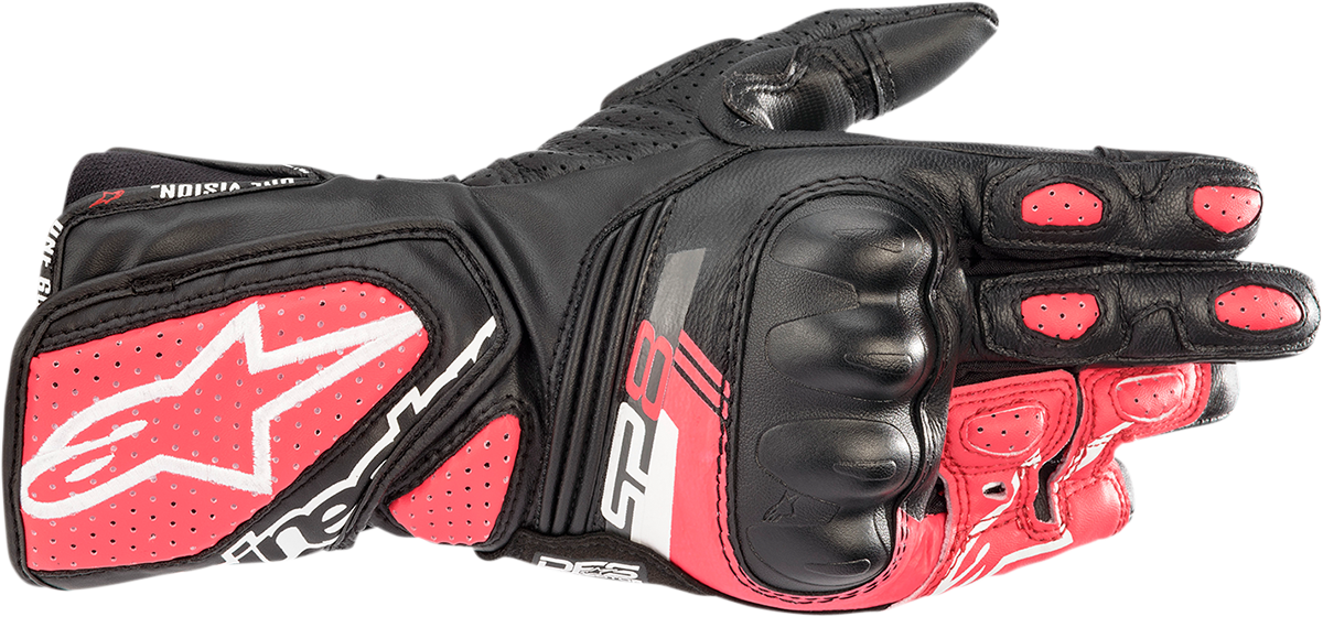 ALPINESTARS Stella SP-8 V3 Gloves - Black/White/Diva Pink - Small 3518321-1832-S