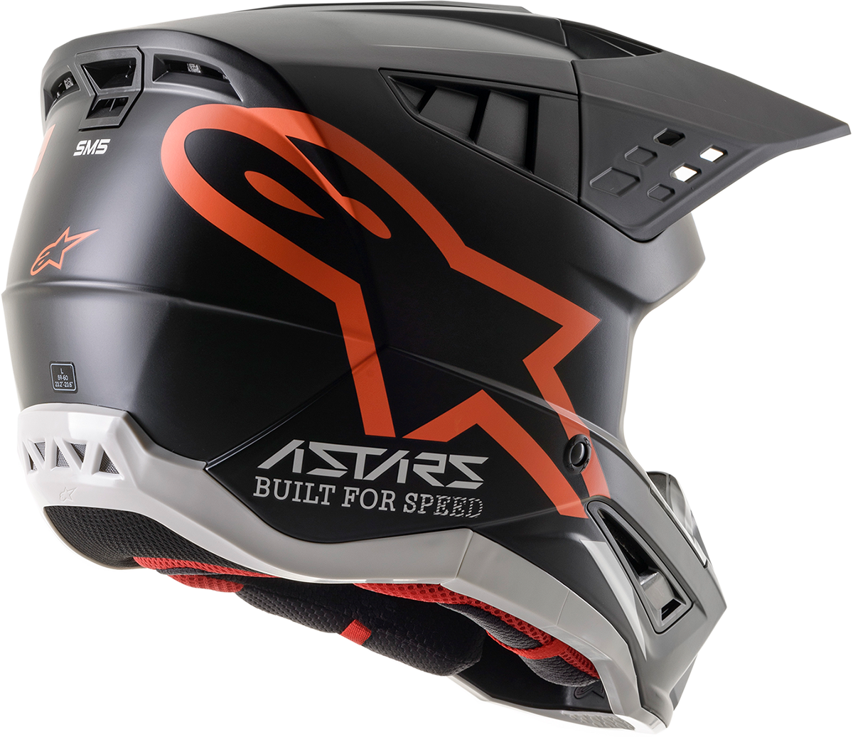ALPINESTARS SM5 Helmet - Compass - Matte Black/Orange Fluo - 2XL 8303321-1149-2X