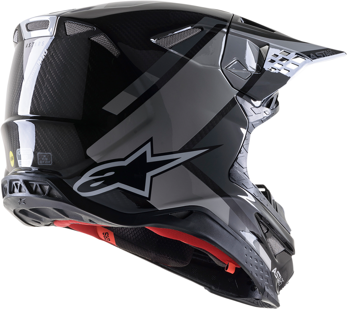 ALPINESTARS Supertech M10 Helmet - Meta 2 - MIPS® - Black/Gray/Gloss - 2XL 8300422-1195-2X