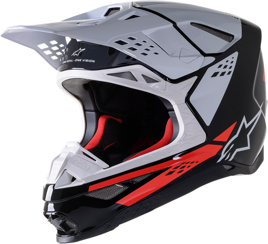 ALPINESTARS Supertech M8 Helmet - Factory - Black/White/Red - Large 8302922-1233-LG