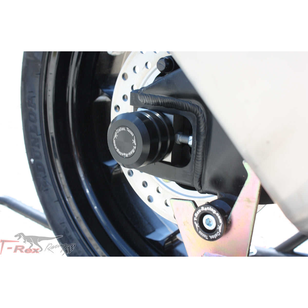 T-rex racing 2017-2023 CBR1000RR no cut frame front & rear axle sliders case covers spools BlaPlaSpool8