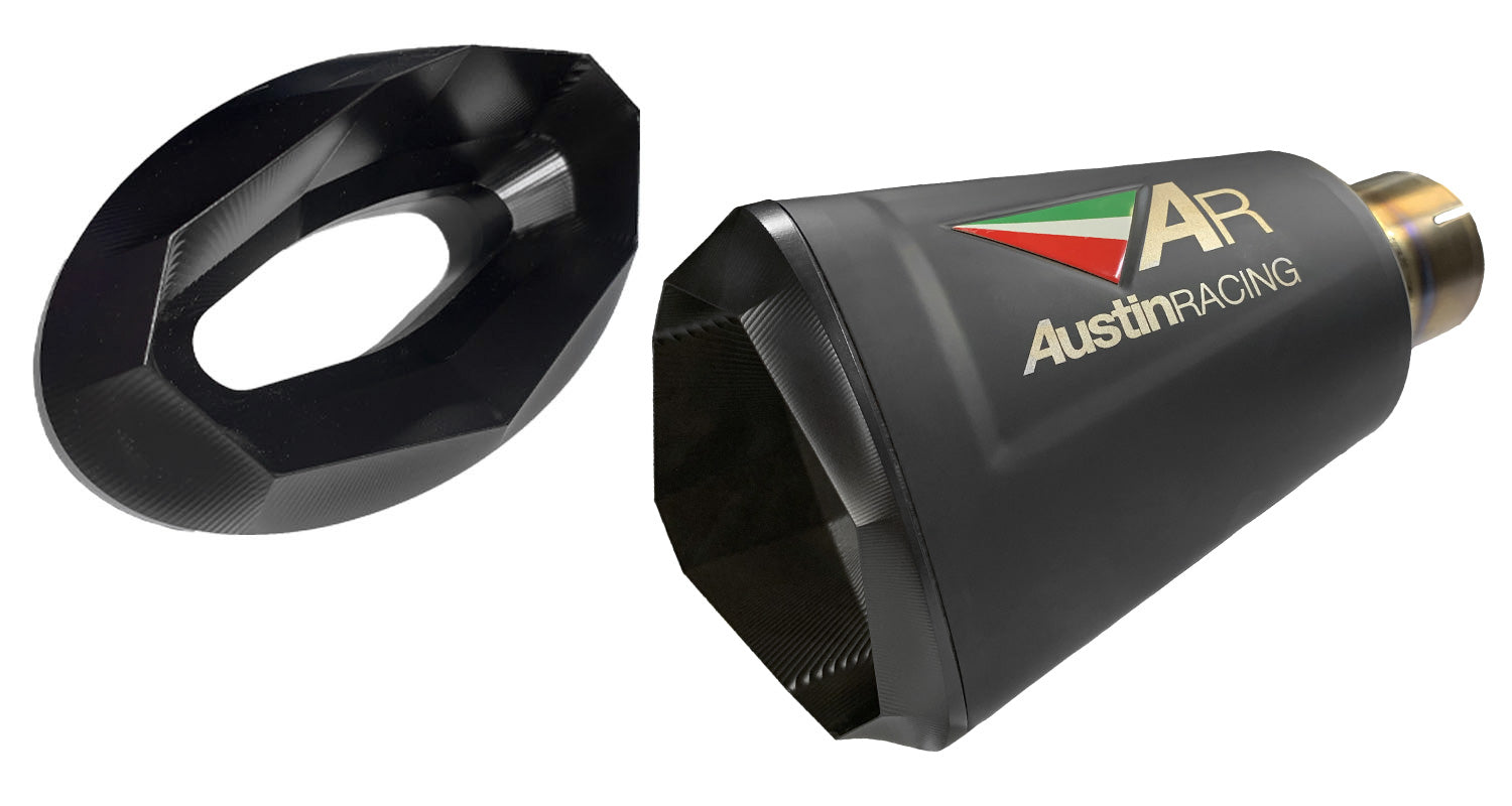 Austin racing V3/R dual SLIP-ON EXHAUST 250mm for 2021 - 2024