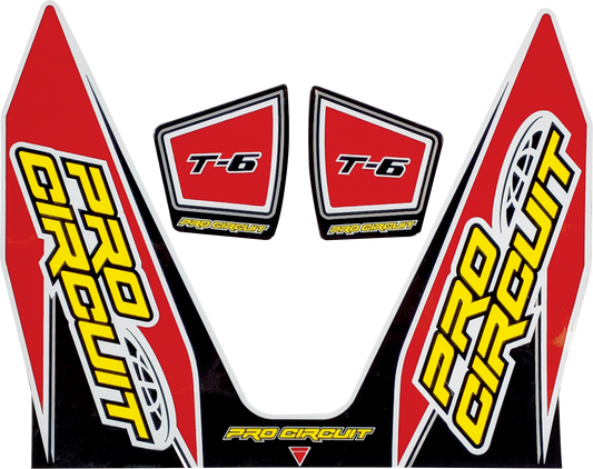 PRO CIRCUIT T-6 Decal - Red DC22T6-RED