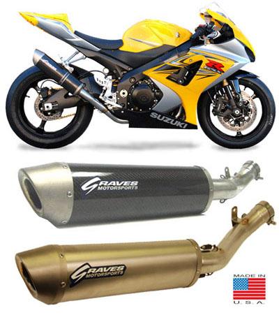 Graves Motorsports Suzuki GSXR1000 Cat Eliminator Titanium Slip-On 07-08