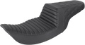 SADDLEMEN Step-Up Seat - Front Tuck-n-Roll/Rear Lattice Stitch - Black 897-06-176