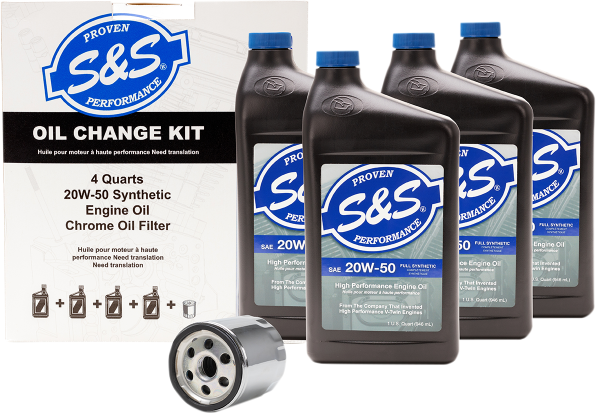 S&S CYCLE Oil Change Kit for Twin Cam 153969