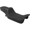 DRAG SPECIALTIES Predator III Seat - Extended Reach - Double Diamnd - Silver Stitching - FLH/FLT '08-'24 0801-1924