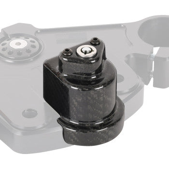 THRASHIN SUPPLY CO. Cover Steering Lock - Gloss Weave Carbon Fiber TSC-3033-0