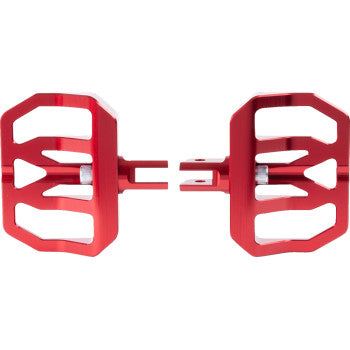 THRASHIN SUPPLY CO. Mini Aggressor Floorboards - Red - Front TSC-2031-2-SF