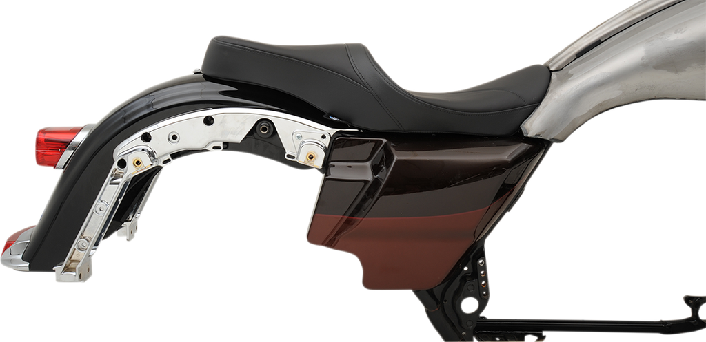 DRAG SPECIALTIES Low Touring Seat - Mild Stitched - Yaffe Tanks - FL '18-'22 0801-1069