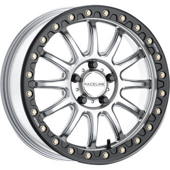 RACELINE WHEELS Wheel - Alpha - Front/Rear - Hyper Silver/with Black Ring - 15x10 - 4/137 - +10 mm A14SB-51037+10