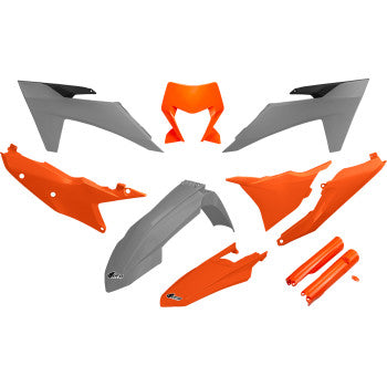 UFO Body Kit - Black/Gray/Orange - EXC/EXC-F '24-'25 KTKIT530F@555