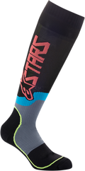 ALPINESTARS MX Plus-2 Socks - Black/Yellow Fluorescent/Coral - Medium 4701920-1534-M