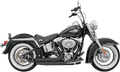 BASSANI XHAUST FireSweep Exhaust - Black - Softail /at Boy 12123D