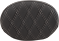 DRAG SPECIALTIES Backrest Pad - Oval - Double Diamond - Silver Thread 0822-0429
