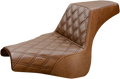 SADDLEMEN Step-Up Seat - Front Lattice Stitch - Brown - FXFB 818-28-172BR