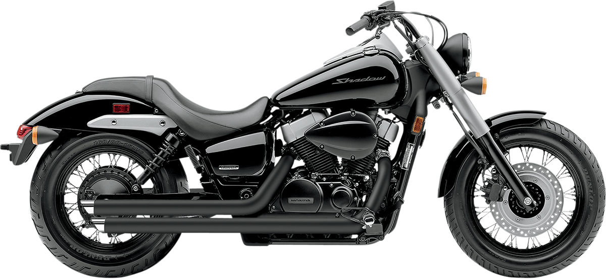 COBRA Streetrod Slashdown Exhaust - Black VT750  Shadow   1911B