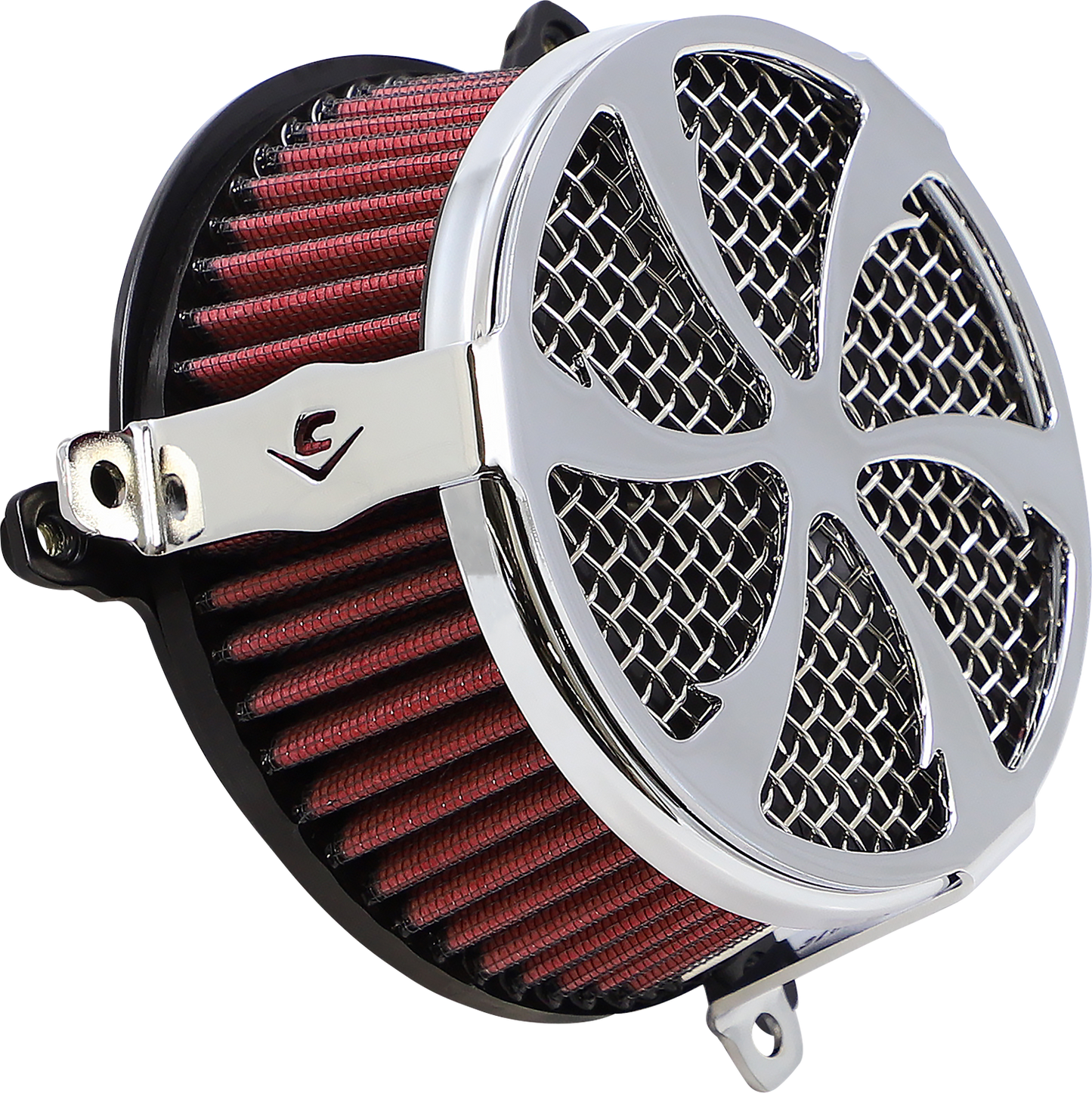 COBRA Air Filter - Swept - Chrome 606-0102-01-SB