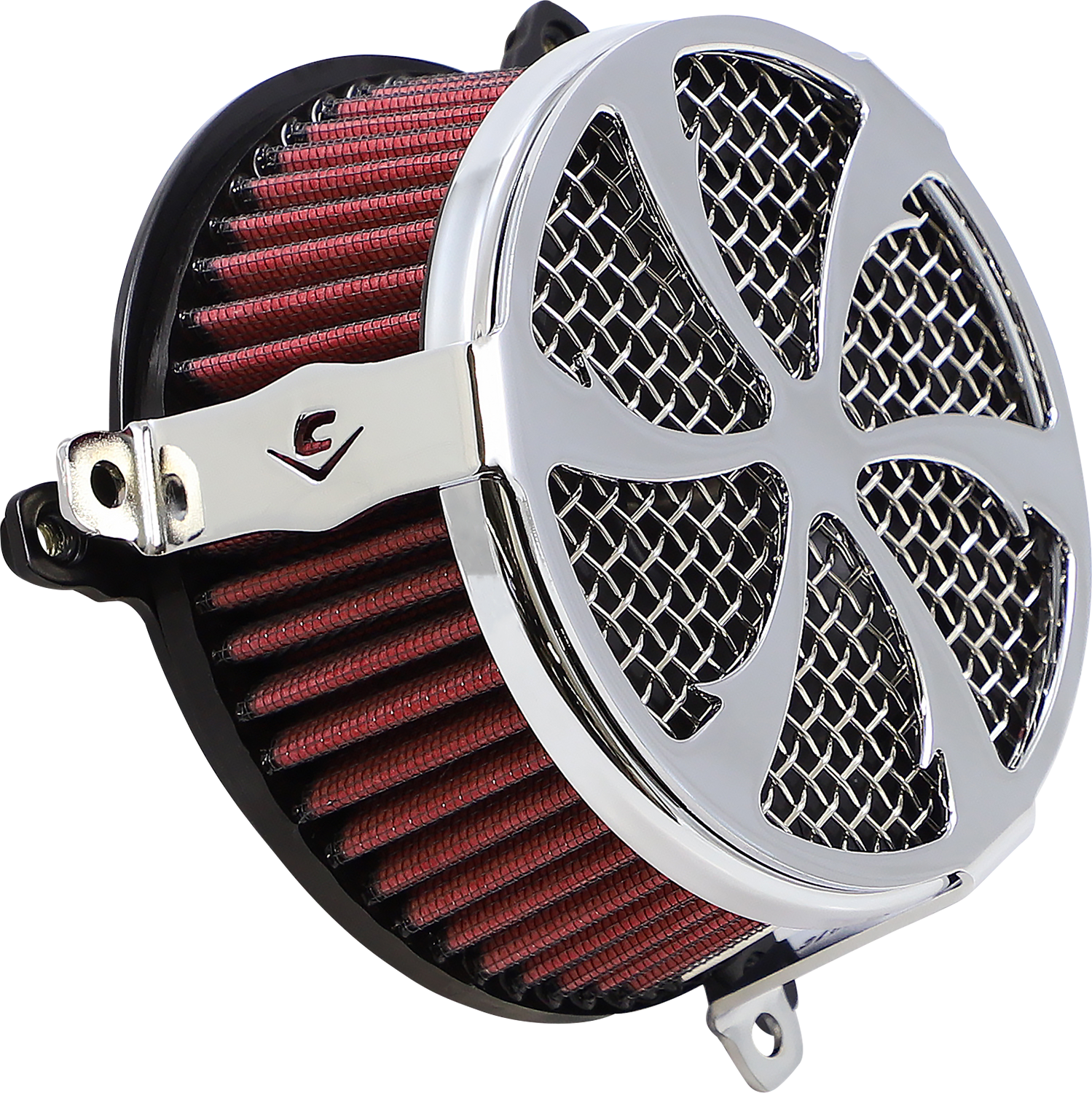 COBRA Air Filter - Swept - Chrome 606-0102-01-SB