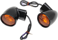 DRAG SPECIALTIES Rear Bullet Turn Signal Lights FLT - Black 12-0224GBR-2