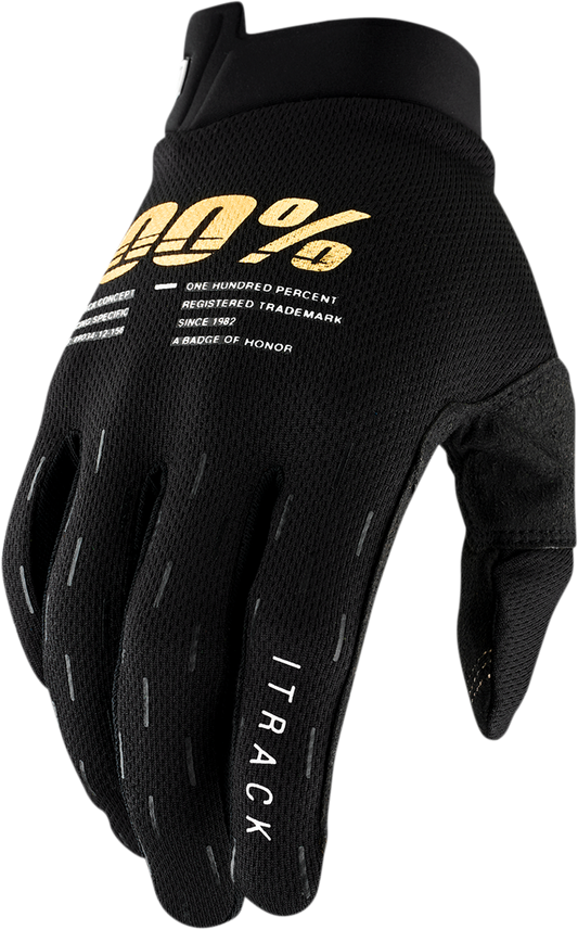 100% iTrack Gloves - Black - Large 10008-00007