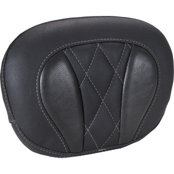 MUSTANG Deluxe Sissy Bar Pad - Diamond - Gunmetal Stitch - FLT/FLH '23-'25 88450GM