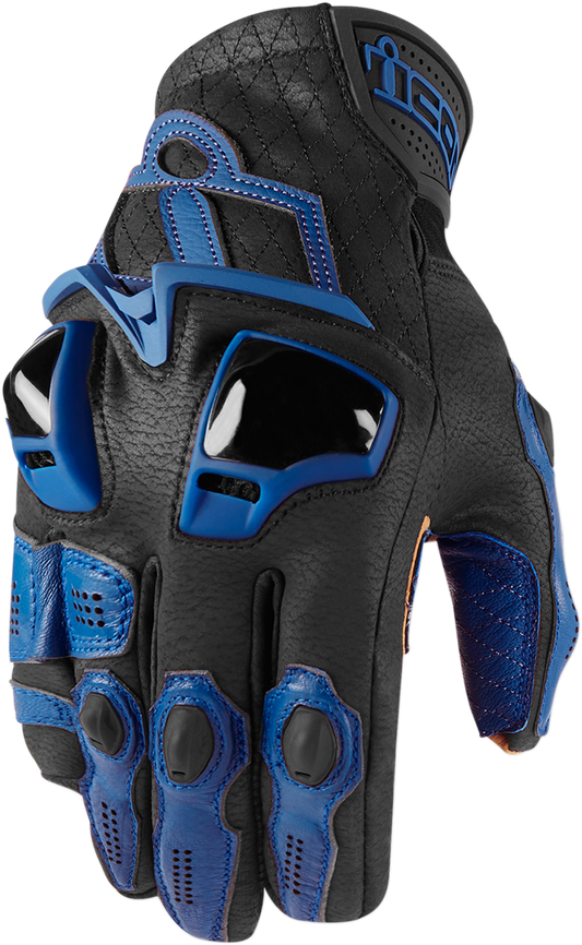 ICON Hypersport™ Short Gloves - Blue - Large 3301-3541
