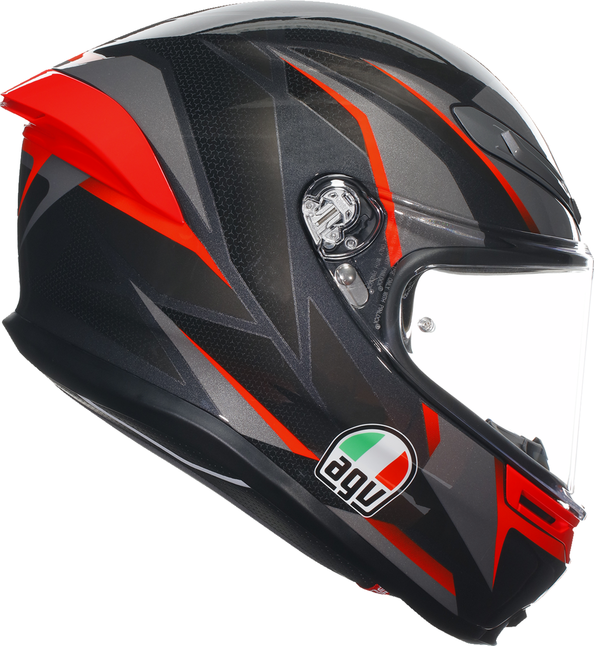 AGV K6 S Helmet - Slashcut - Black/Gray/Red - Small 2118395002014S