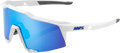 100% Speedcraft Sunglasses - White - Blue Mirror 60007-00012
