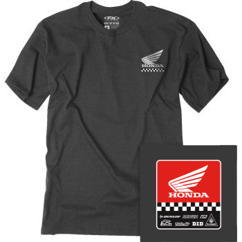 FACTORY EFFEX Honda Starting Line T-Shirt - Heather Charcoal - XL 27-87306