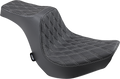 DRAG SPECIALTIES Predator III Seat - Double Diamond - Silver Stitching 0802-1268