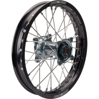 MOOSE OFFROAD Wheel Assembly - SX-1 - Complete - Front - Black Wheel/Gray Hub - 14x1.6 MR8X-16014-BKGY