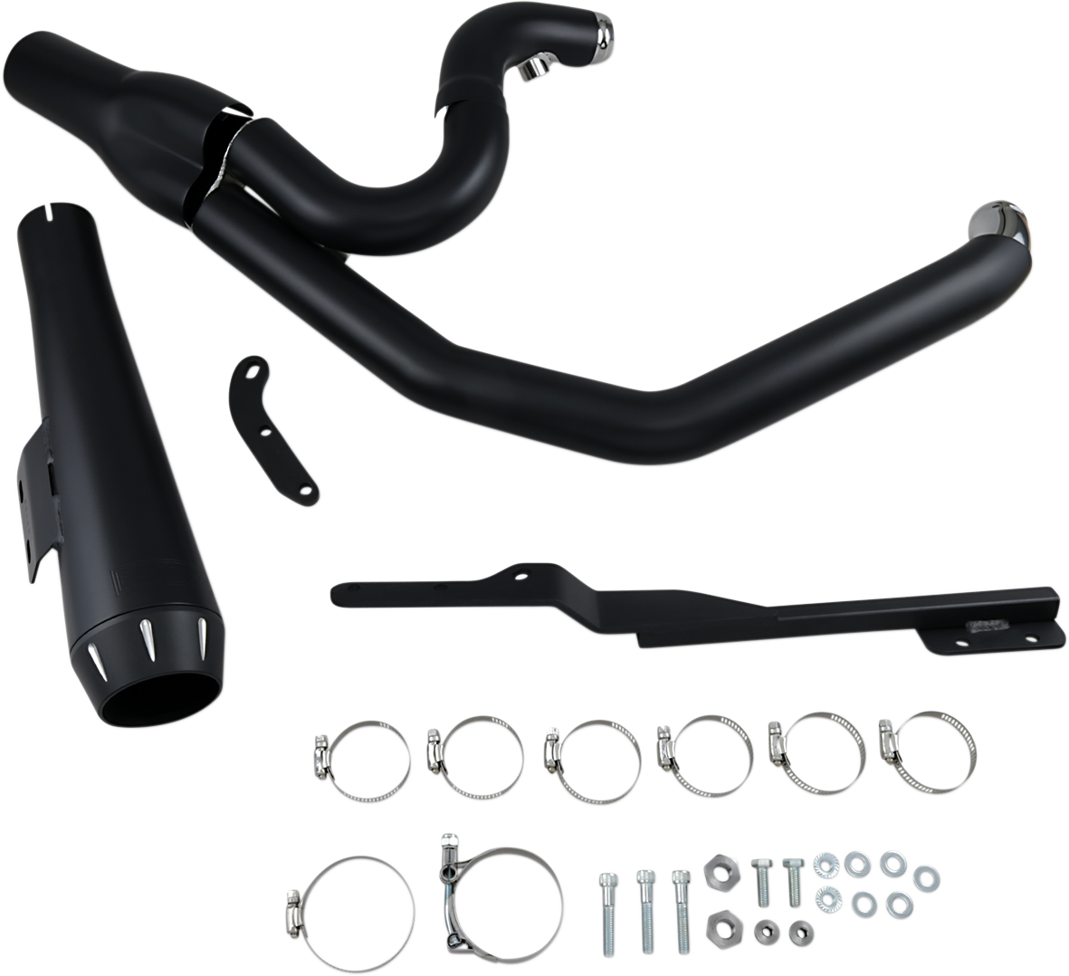 BASSANI XHAUST 2:1 Exhaust - Black - Megaphone - Short - '91-'05 FXD 13322R