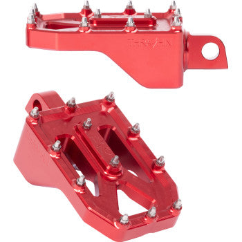 THRASHIN SUPPLY CO. Aggressor Footpegs - Rear- Red TSC-2022-2-D