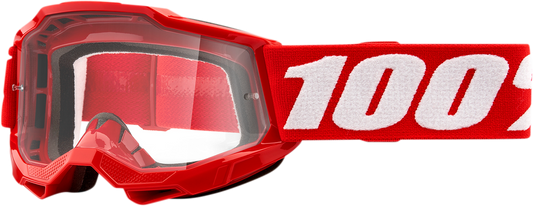 100% Youth Accuri 2 Goggles - Red - Clear 50024-00002