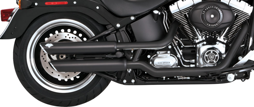 VANCE & HINES 3" Twin Slash Slip-On Mufflers - Black 46343