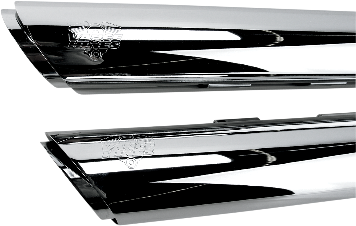 VANCE & HINES Twin Slash Mufflers - Chrome 16843