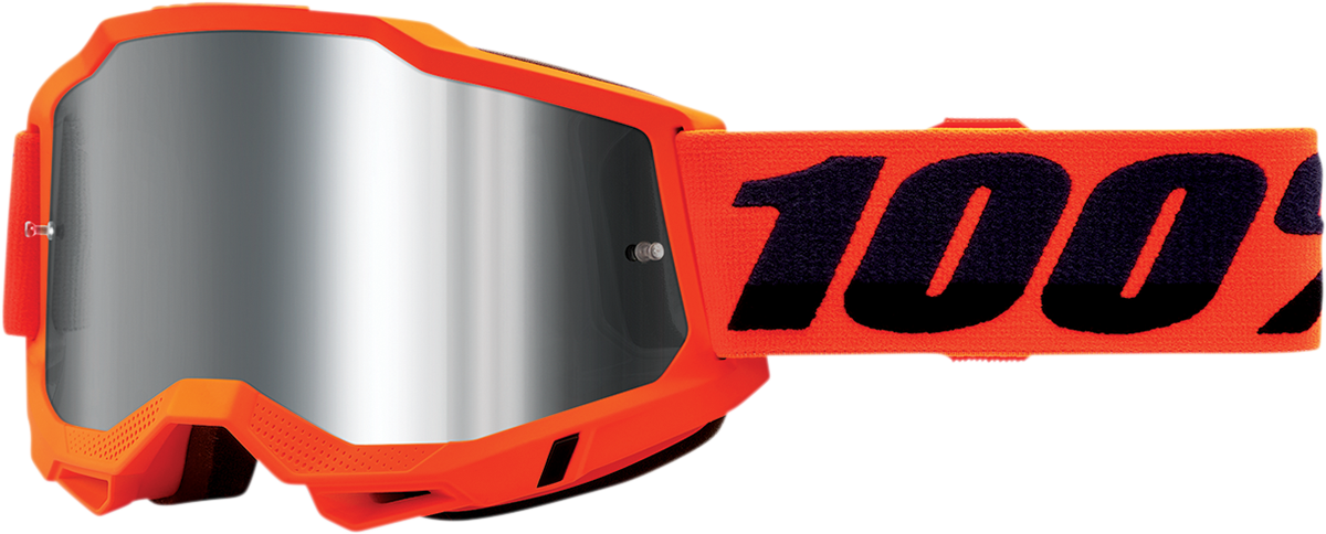 100% Accuri 2 Goggles - Neon Orange - Silver Mirror 50014-00004