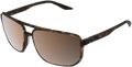 100% Konnor Aviator Sunglasses - Square - Havana - Bronze Polarized 61043-089-49