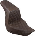 SADDLEMEN Step-Up Seat - Full Lattice Stitch - Brown 818-29-175BR