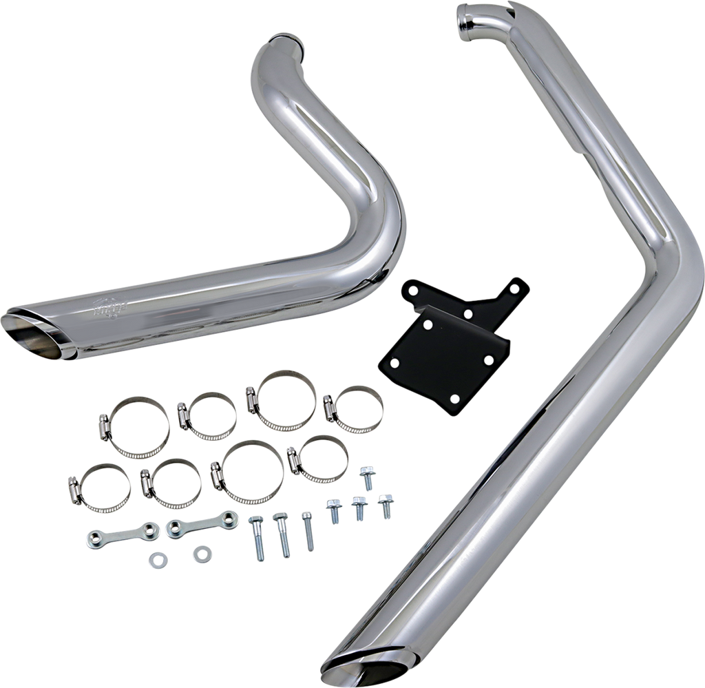 VANCE & HINES Shortshots Staggered Exhaust System - Chrome 17213